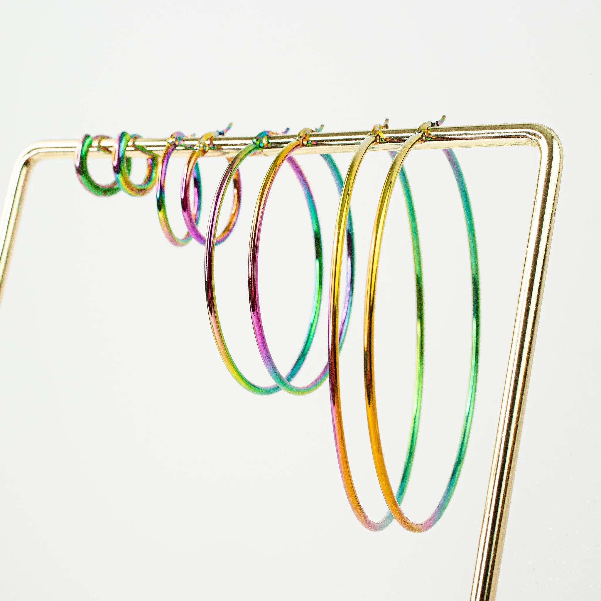 Prism Small Rainbow Hoop Earrings