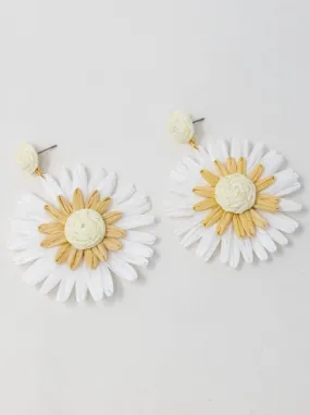 Raffia Daisy Earring