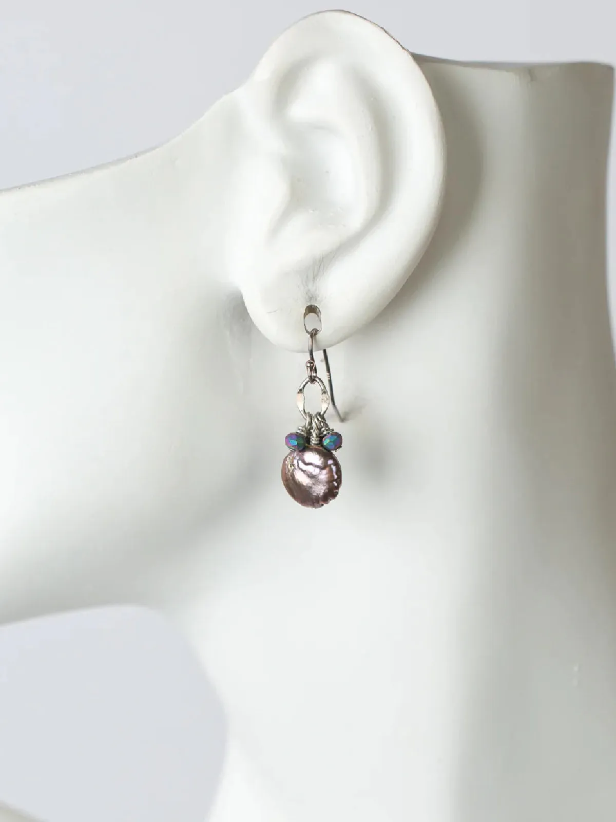 Reflections Coin Pearl Dangles by Anne Vaughan