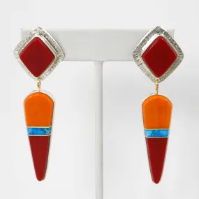 Rosarita and Turquoise Earrings