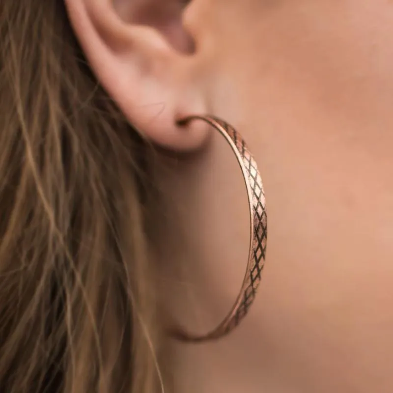 Safari Adventure Copper Hoop Earrings