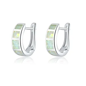 Sapphire Hinged Hoop Earrings