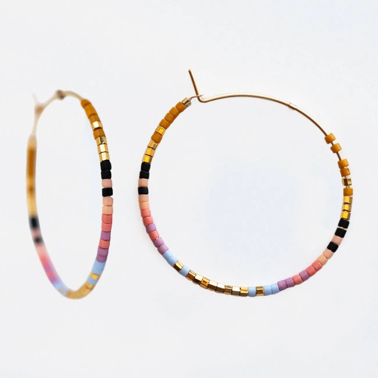 Serpent Beaded Hoops