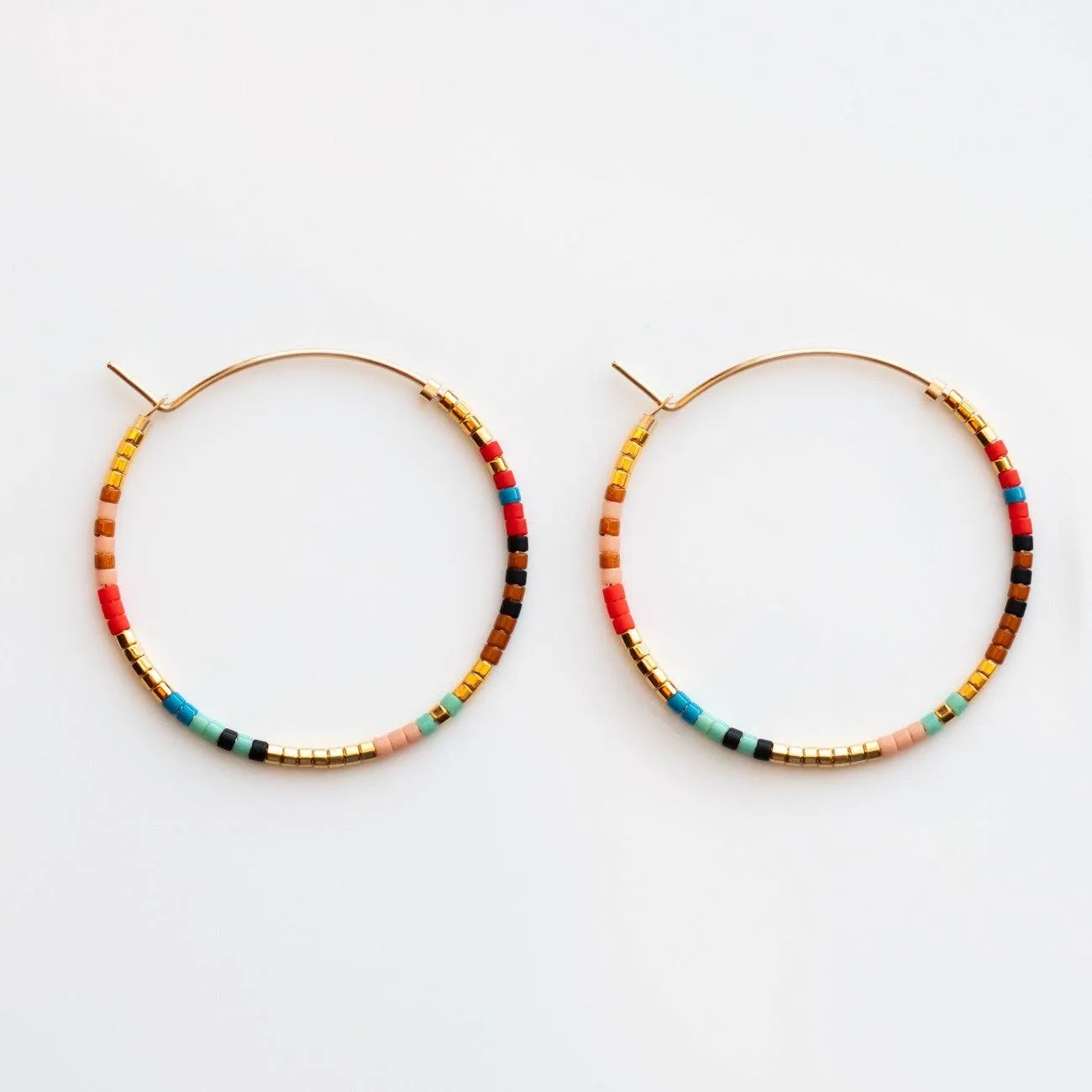 Serpent Beaded Hoops