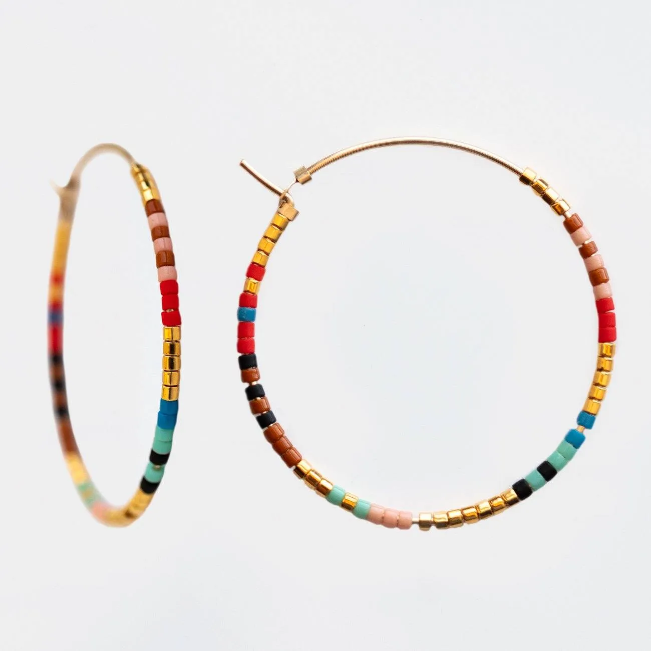 Serpent Beaded Hoops