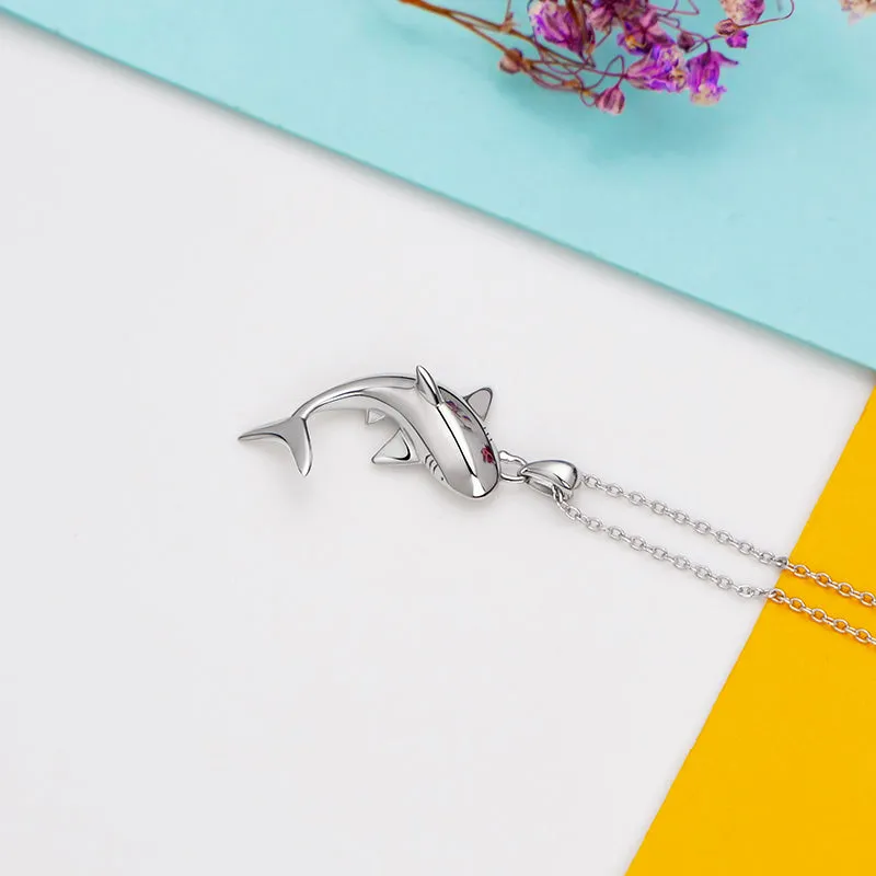 Shark Necklace for Women S925 Sterling Silver Necklace Christmas Gifts Birthday Gifts for Her