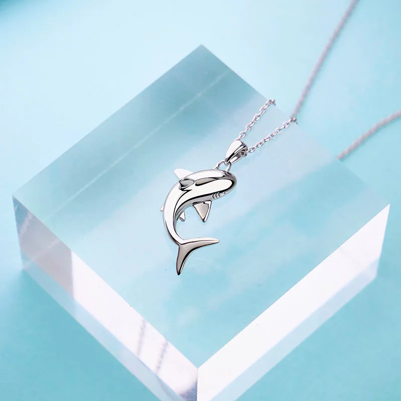 Shark Necklace for Women S925 Sterling Silver Necklace Christmas Gifts Birthday Gifts for Her