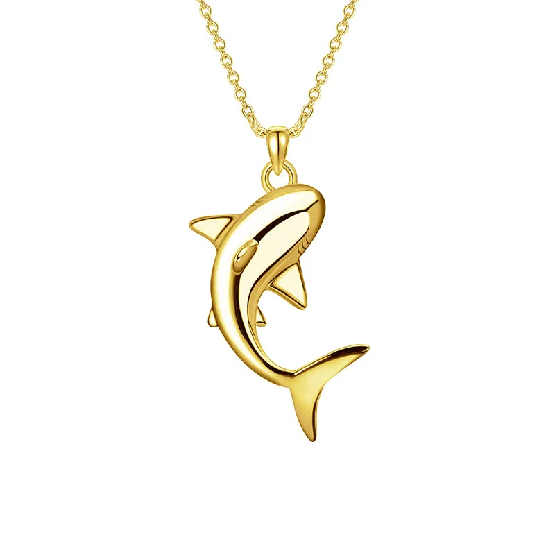 Shark Necklace for Women S925 Sterling Silver Necklace Christmas Gifts Birthday Gifts for Her