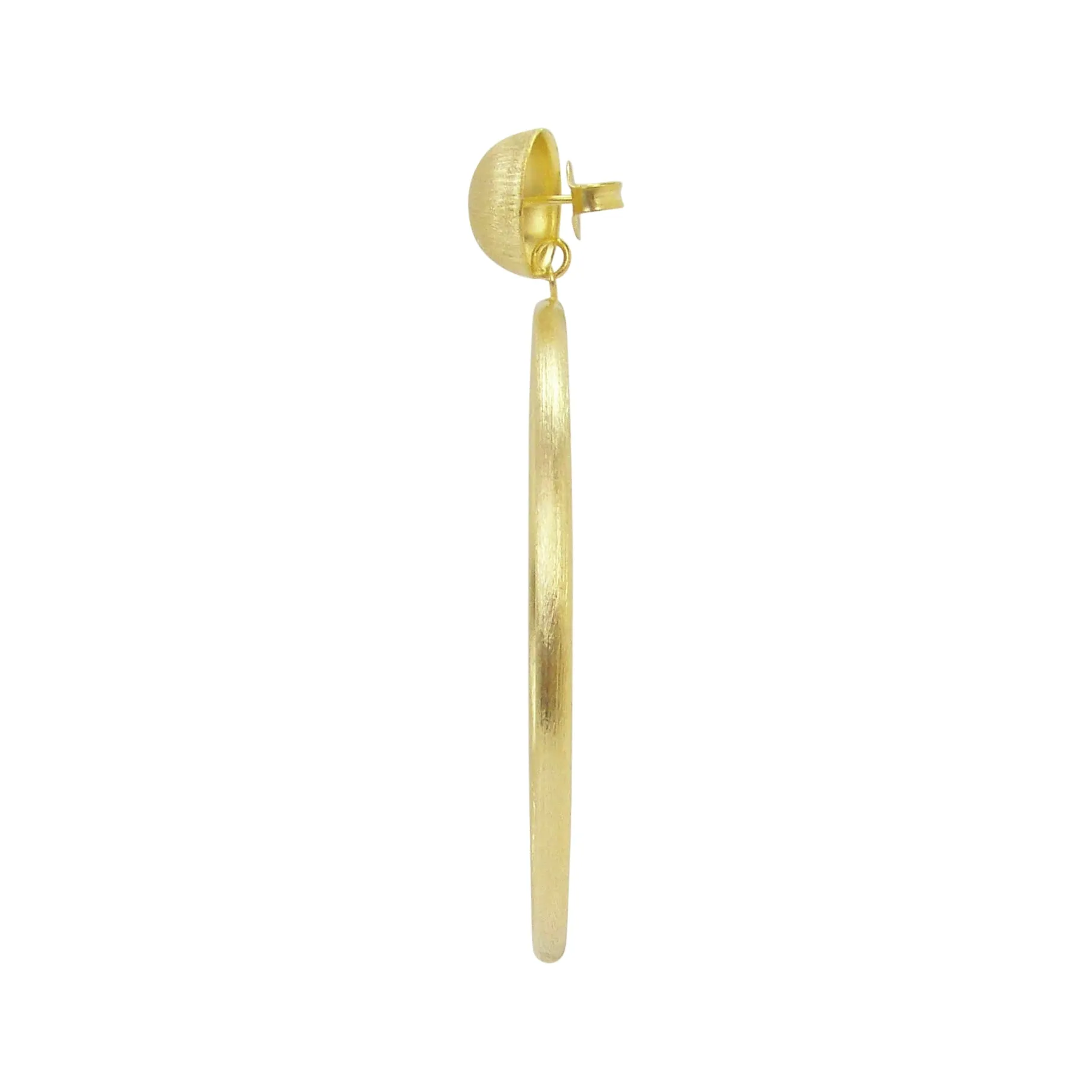 Sheila Fajl Mini Visage Front Facing Hoop Earrings in Gold Plated