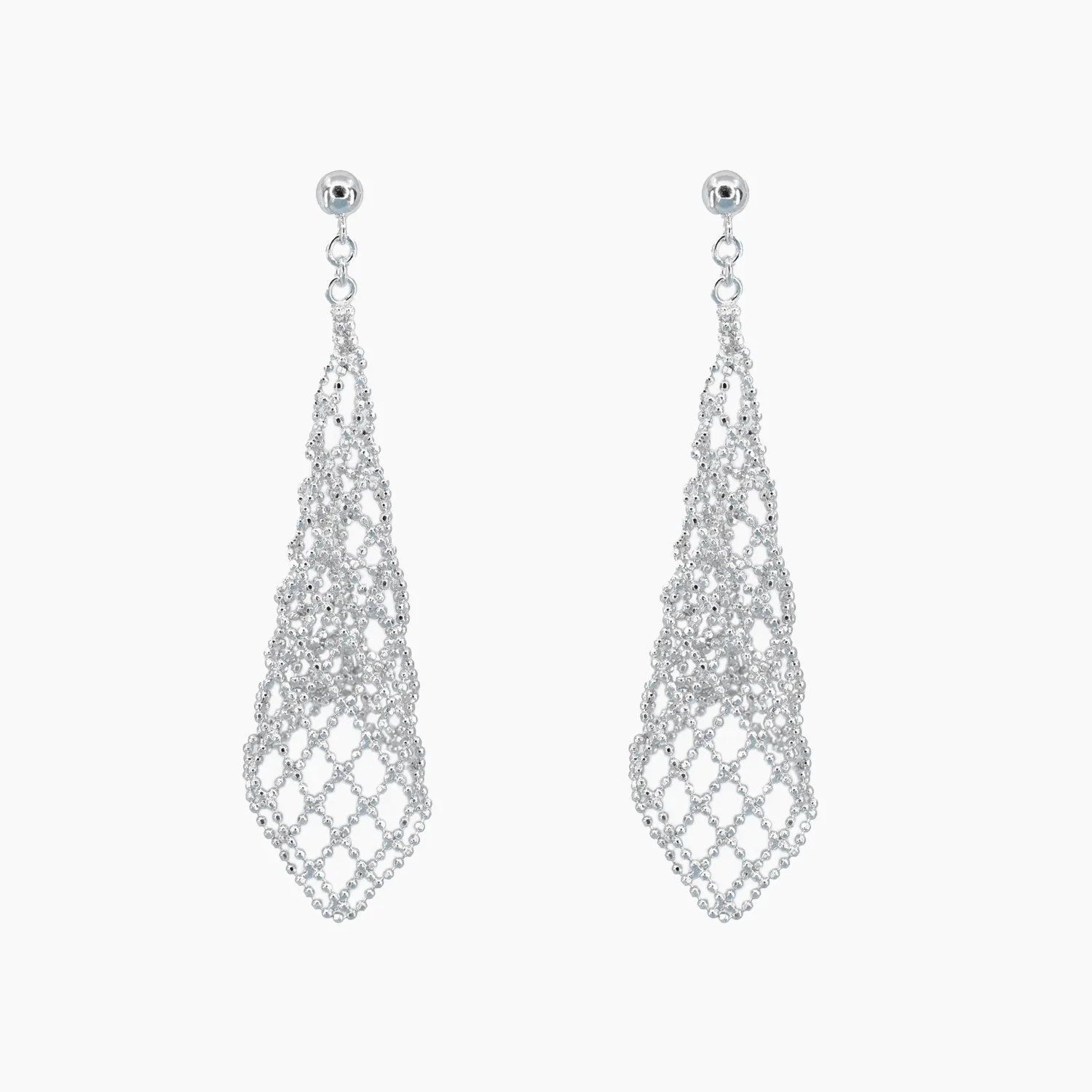 Silk Collection Mesh Dangle Earrings