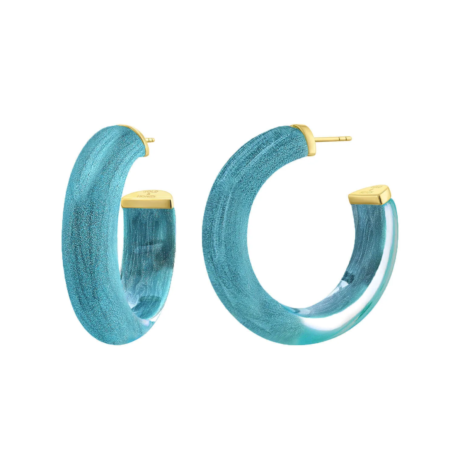 Small Illusion Lucite Hoop Earrings