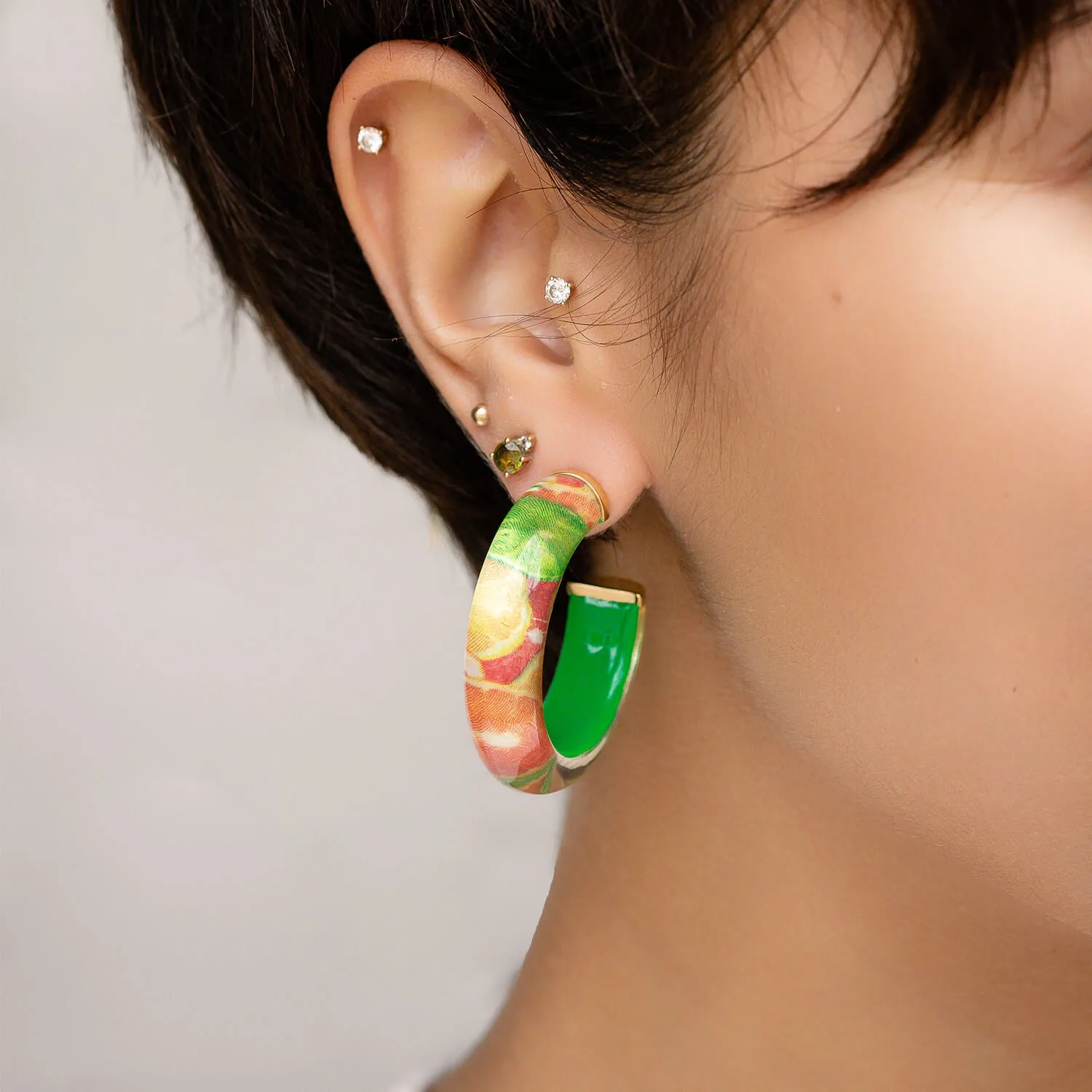 Sour Illusion Hoop Earrings