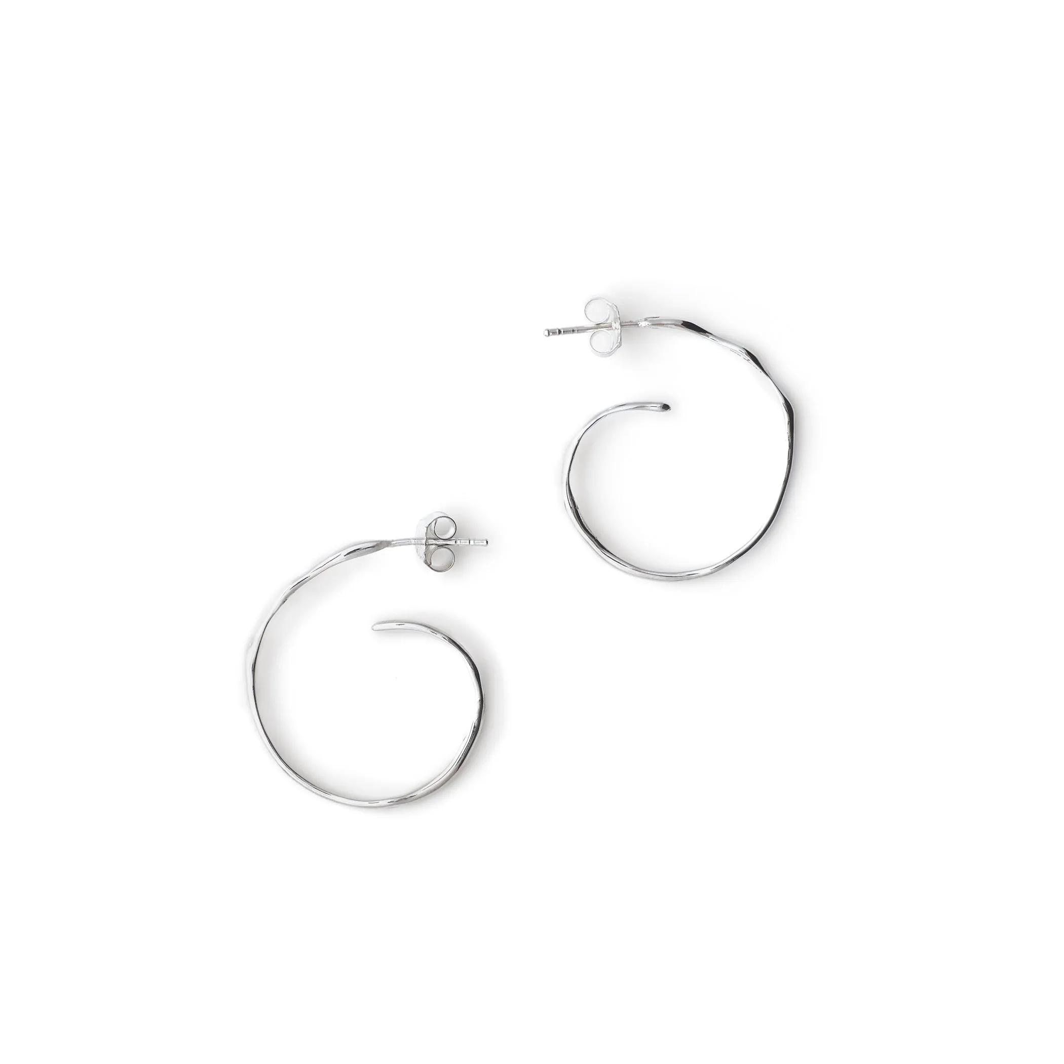 Spiral Hoop Raindrop Earrings