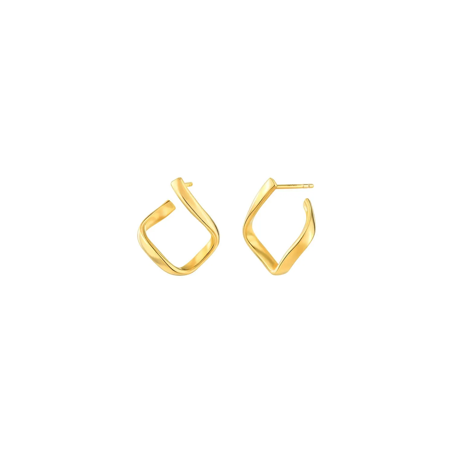 Square Enamel Huggie Hoop Earrings