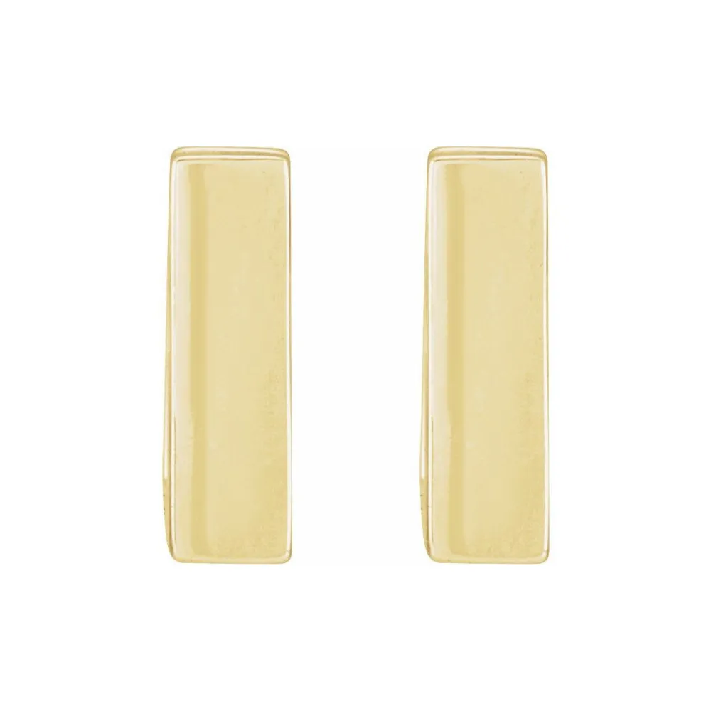 Square Hoop Earrings in Solid Recycled Gold