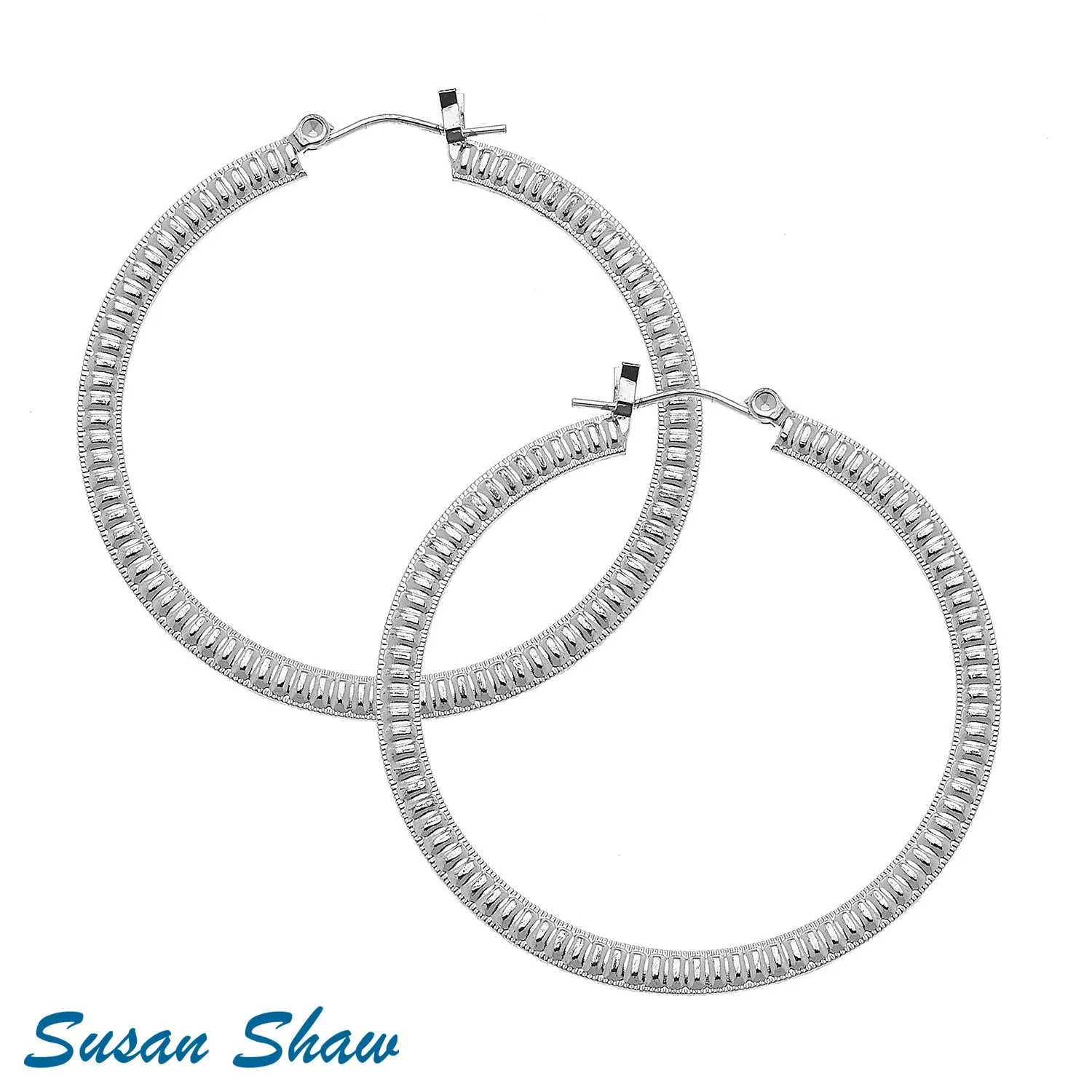 Susan Shaw Assorted Hoop Earrings in Silver