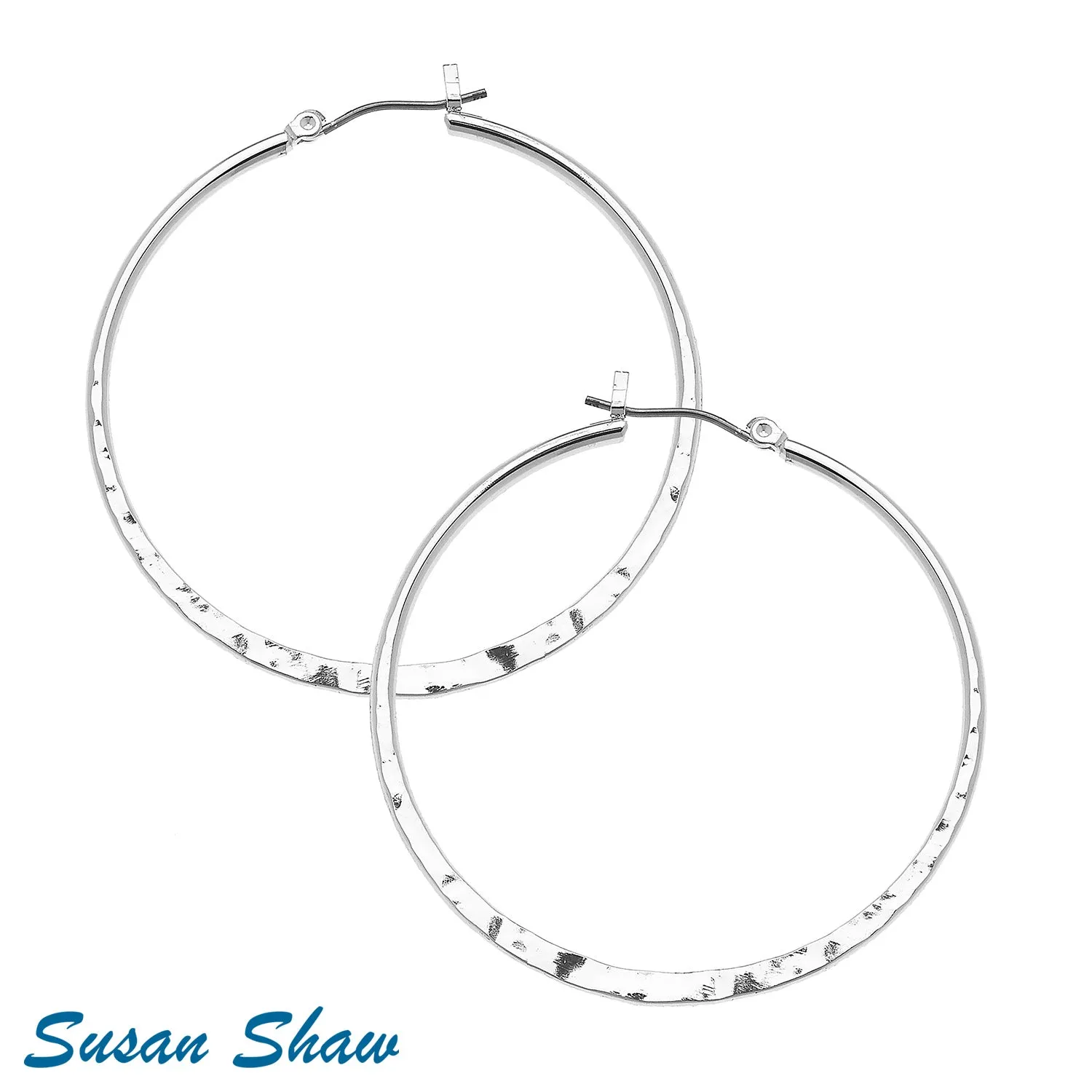 Susan Shaw Assorted Hoop Earrings in Silver