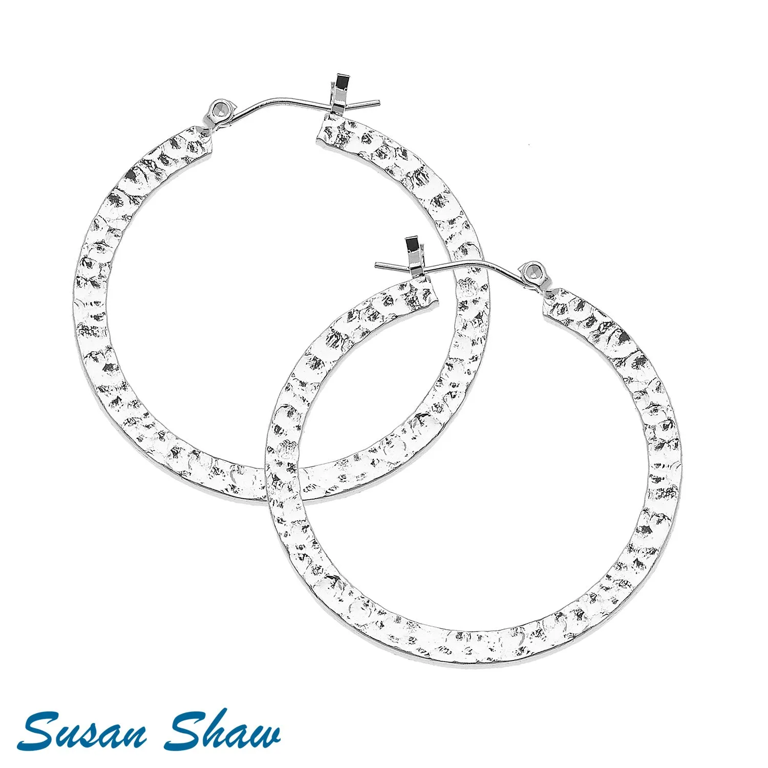 Susan Shaw Assorted Hoop Earrings in Silver