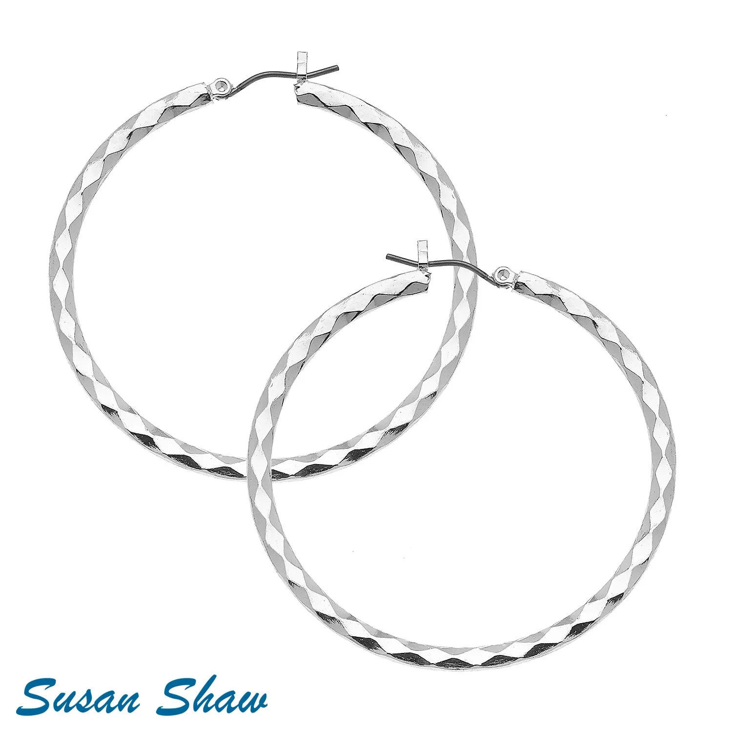 Susan Shaw Assorted Hoop Earrings in Silver