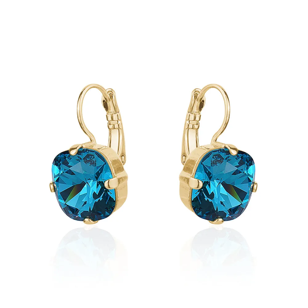 SWAROVSKI SQUARE TOPAZ HOOPS