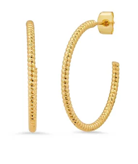 TAI Tightly Twisted Medium Gold Hoops