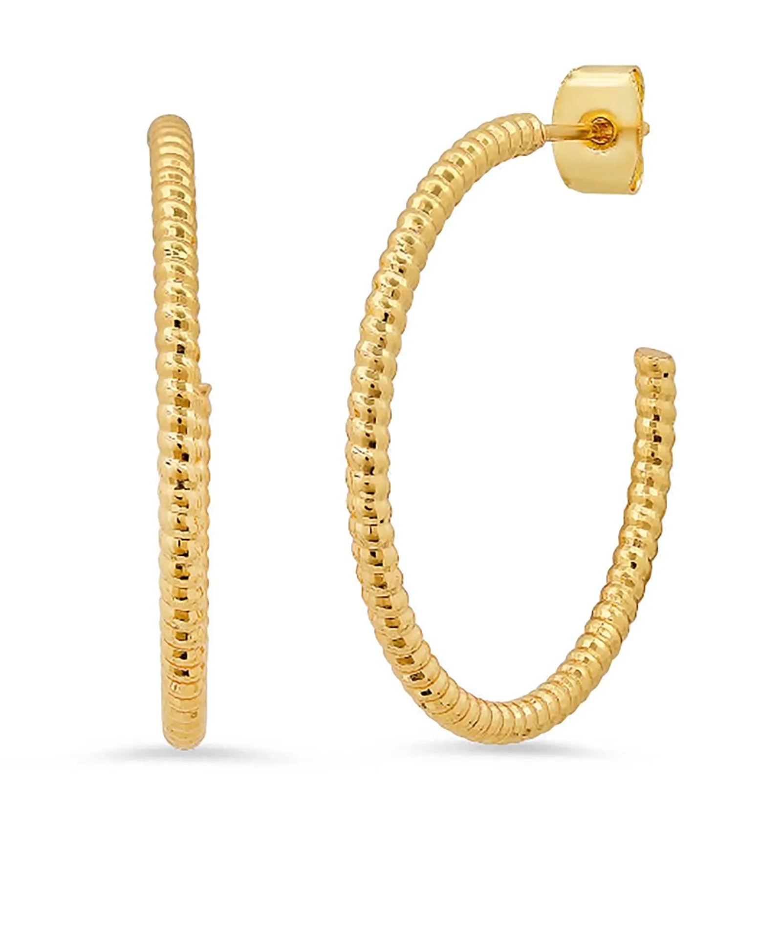 TAI Tightly Twisted Medium Gold Hoops