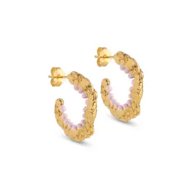 Traces of Enamel Enora Hoop Earrings