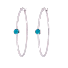 Turquoise Hoop Earrings