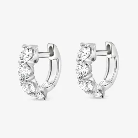 Ultimate 4 Diamond 2.00CT Huggie Earrings