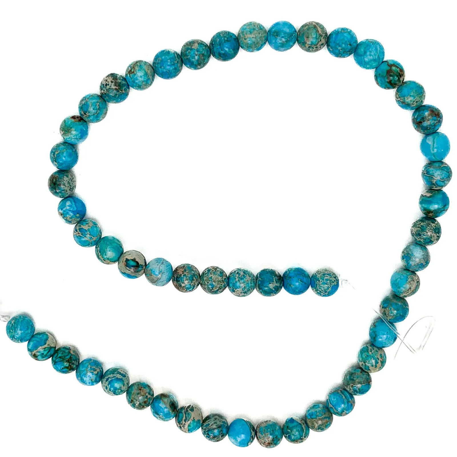 Variscite Blue 8mm Smooth Rounds Bead Strand