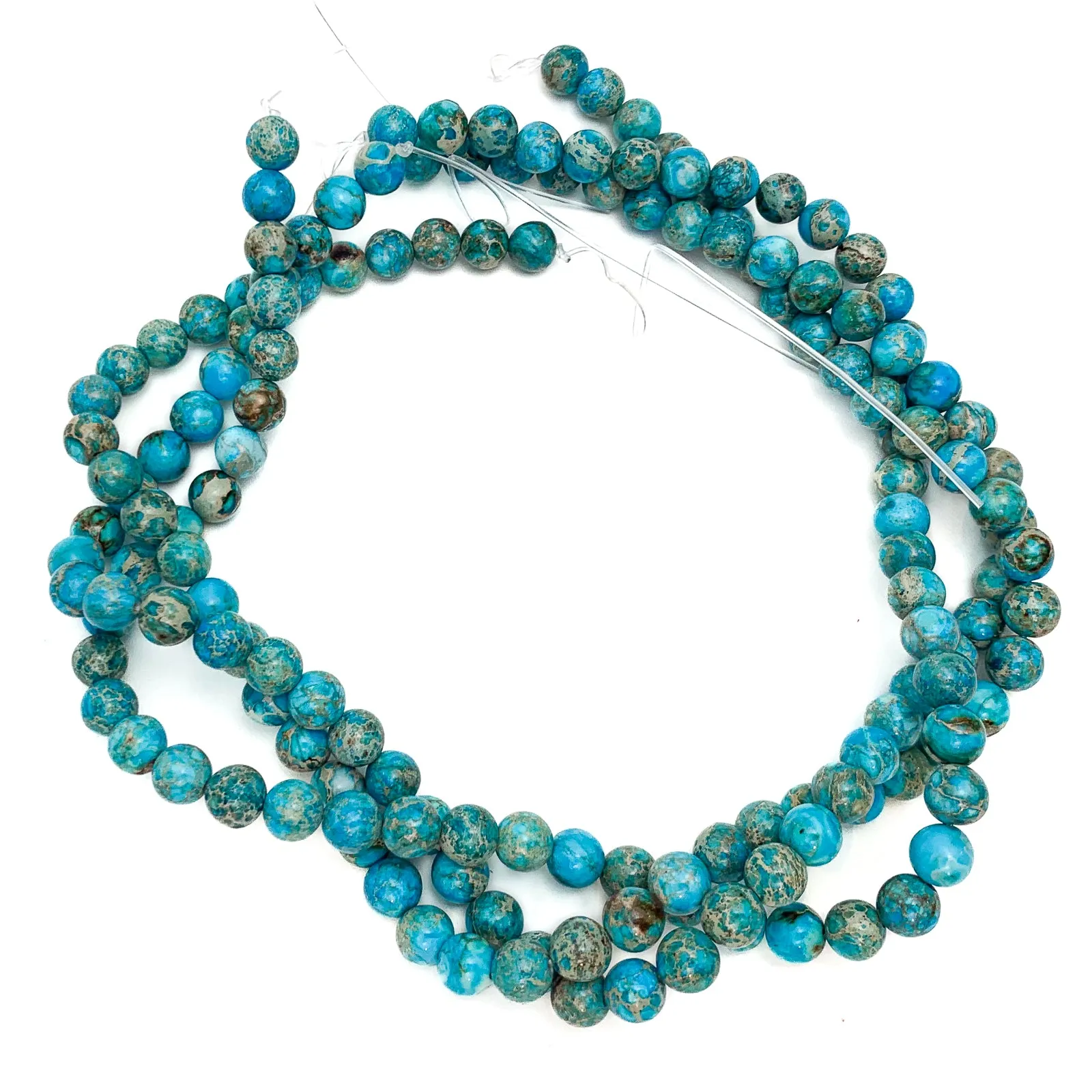 Variscite Blue 8mm Smooth Rounds Bead Strand