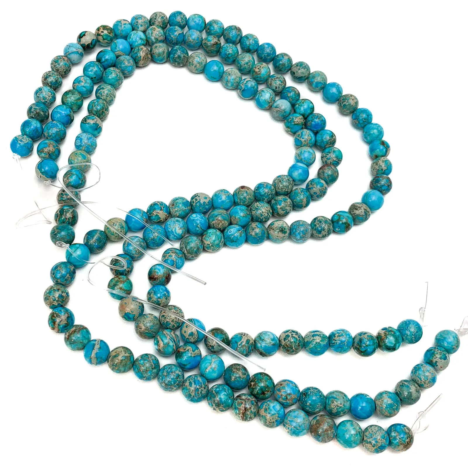 Variscite Blue 8mm Smooth Rounds Bead Strand