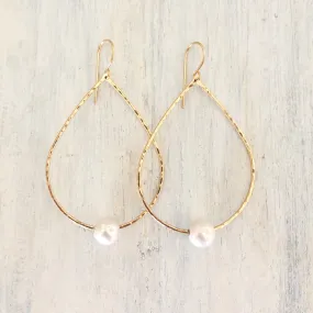 White Edison Pearl Teardrops